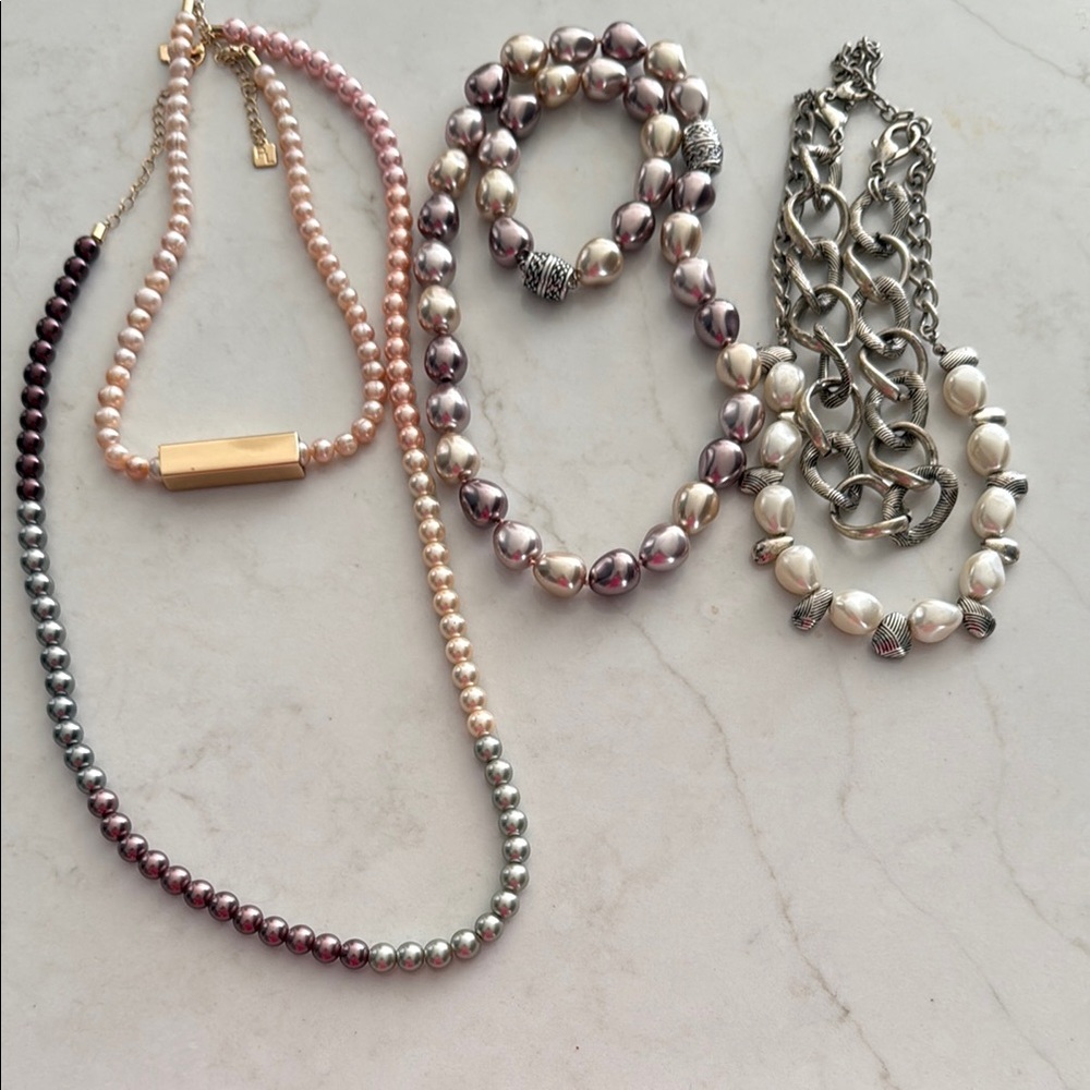 Premier Designs Pink and Gray Jewelry Set